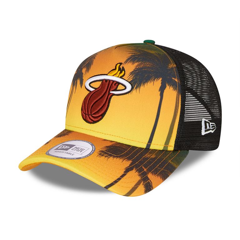 Gorras New Era Nba Negros - Miami Heat Summer City Trucker 78962KESR